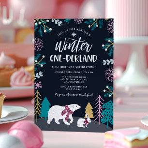 Invitación Viento colorido en ONEderland Cumpleaños