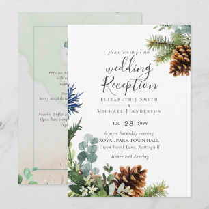 Invitación Viernes de invierno de la noche de la recepción de