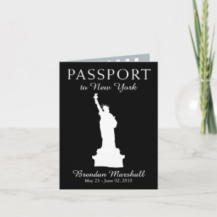 Invitación Vigésimo sexto pasaporte del cumpleaños de New
