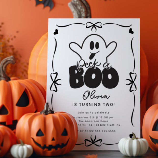 Invitación Vigila un cumpleaños fantasma de boo (Subido por el creador)