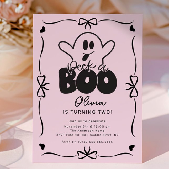 Invitación Vigila un cumpleaños fantasma de boo (Subido por el creador)