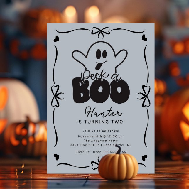 Invitación Vigila un cumpleaños fantasma de boo (Subido por el creador)