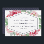 Invitación Viintage Peony Be my Bridesmaid Card<br><div class="desc">Pídele a tus mejores chicas que estén contigo en tu día de boda con esta moda y elegante sean mis tarjetas de dama de honor. El diseño floral presenta una mezcla de moda de flores de acuarela vintage y elementos geométricos modernos sobre un fondo blanco y fresco. Un rociado de...</div>