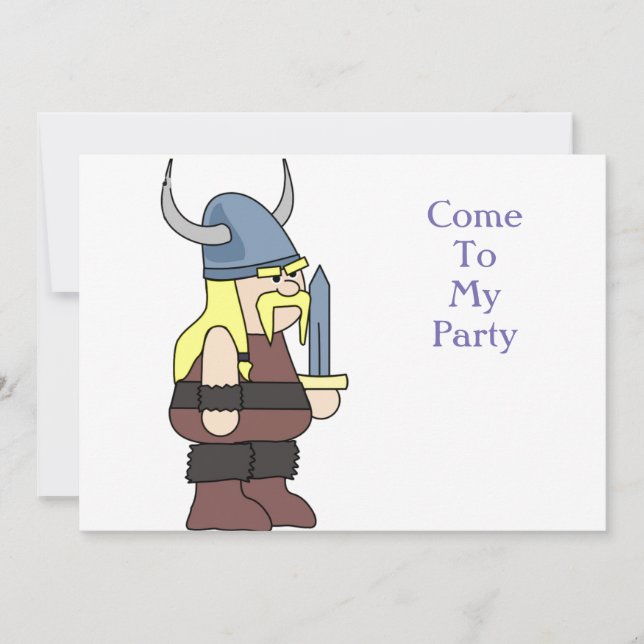 Invitación "Vikie fiesta de Viking" (Anverso)