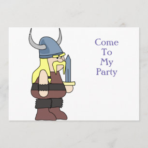 Invitación "Vikie fiesta de Viking"
