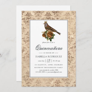 Invitación Viñage Woodland Quinceañera