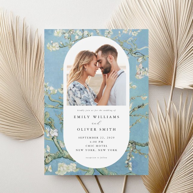 Invitación Vincent Van Gogh Almond Blossom Photo Boda (Subido por el creador)