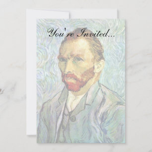 Invitación Vincent Van Gogh - Autorretrato verde Arte fino