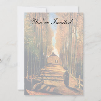 Invitación Vincent Van Gogh - Avenida de álamos en otoño