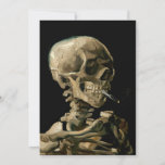 Invitación Vincent van Gogh - Calavera con cigarrillo en llam<br><div class="desc">Cabeza de un Skeleton con un cigarrillo en llamas / Calavera con cigarrillo en llamas / Crane de squelette fumant une cigarrillo - Vincent van Gogh,  1885</div>