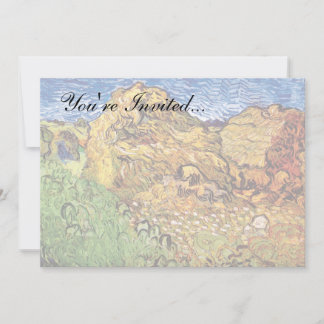 Invitación Vincent Van Gogh - Campo con montones de grano