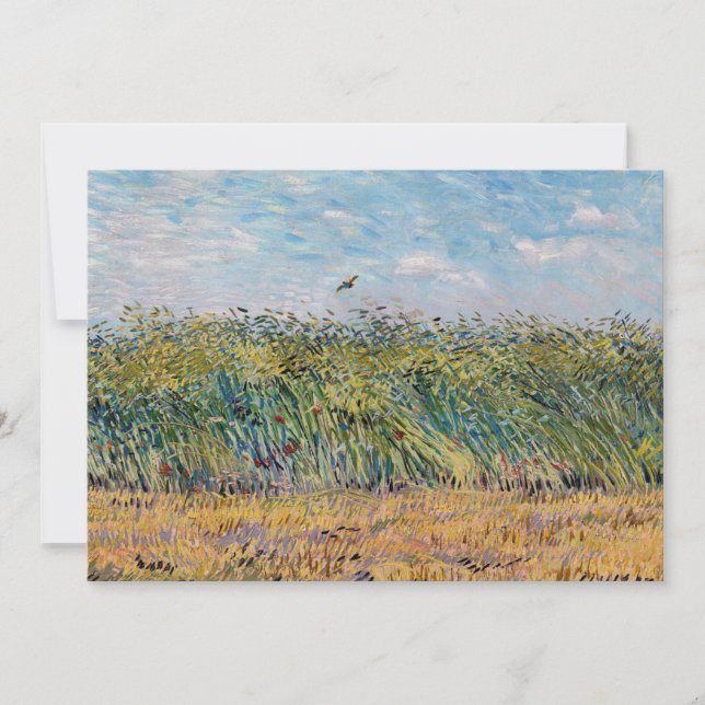 Invitación Vincent van Gogh - Campo de Trigo con un Lark (Anverso)