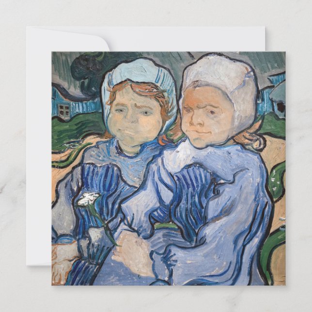Invitación Vincent van Gogh - Dos niñas pequeñas (Anverso)
