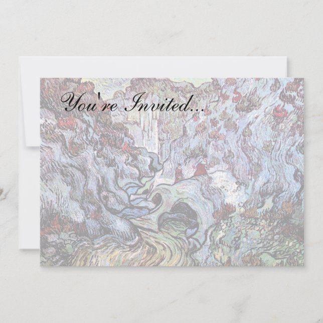 Invitación Vincent Van Gogh - El Barranco (Les Peiroulets) (Anverso)