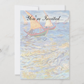 Invitación Vincent Van Gogh - El Mar En Saintes Maries