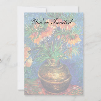 Invitación Vincent Van Gogh - Fritillarias en un jarrón de co