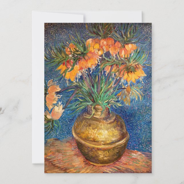 Invitación Vincent van Gogh - Fritillaries imperiales (Anverso)