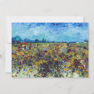 Invitación Vincent van Gogh - Green Vineyard