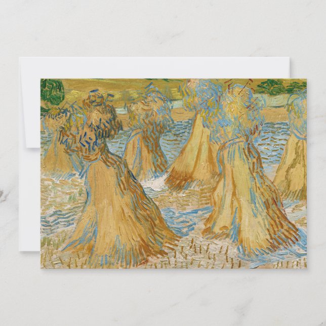 Invitación Vincent van Gogh - Hojas de Trigo (Anverso)