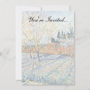 Invitación Vincent Van Gogh - Huerto con melocotoneros