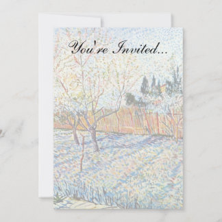 Invitación Vincent Van Gogh - Huerto con melocotoneros