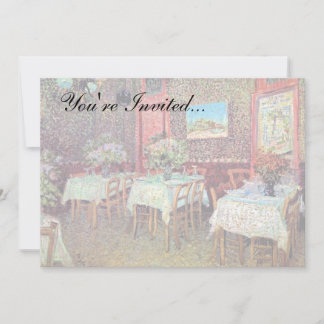 Invitación Vincent Van Gogh - Interior de un restaurante
