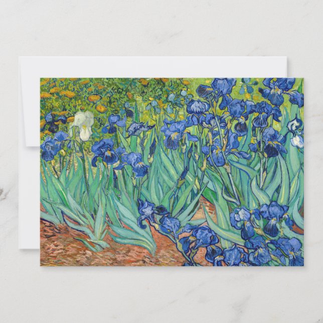 Invitación Vincent Van Gogh - Irises (Anverso)