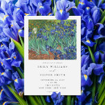 Invitación Vincent Van Gogh Irises Boda Floral<br><div class="desc">Elegante invitación de boda moderna con pintura floral de Vincent Van Gogh Irises</div>