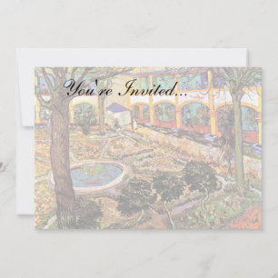 Invitación Vincent Van Gogh - Jardín Del Hospital En Arles