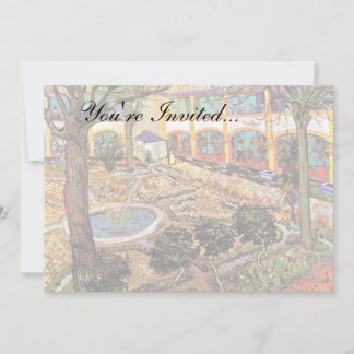 Invitación Vincent Van Gogh - Jardín del Hospital en Arlés