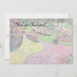 Invitación Vincent Van Gogh - Jardín en Auvers Arte Fino