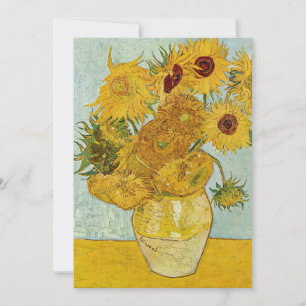 Invitación Vincent Van Gogh - Jarrón con doce girasoles