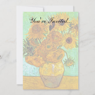Invitación Vincent Van Gogh - Jarrón con doce girasoles