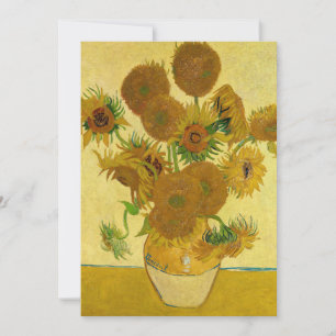 Invitación Vincent van Gogh - Jarrón con quince girasoles