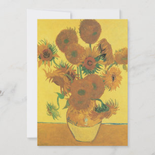 Invitación Vincent van Gogh - Jarrón con quince girasoles