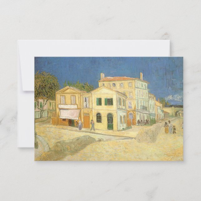 Invitación Vincent van Gogh - La Casa Amarilla (La calle) (Anverso)