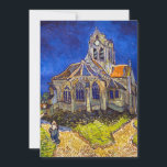 Invitación Vincent van Gogh - La Iglesia de Auvers<br><div class="desc">Iglesia de Auvers / l'Eglise à Auvers-sur-oise por Vincent Van Gogh en 1890</div>