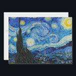 Invitación Vincent Van Gogh La Noche Starry<br><div class="desc">Vincent Van Gogh es el detalle nocturno estrellado</div>