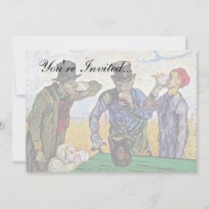 Invitación Vincent Van Gogh - Los bebedores - Arte fino