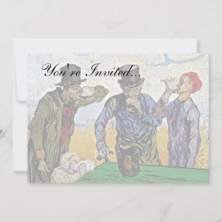 Invitación Vincent Van Gogh - Los bebedores - Arte fino