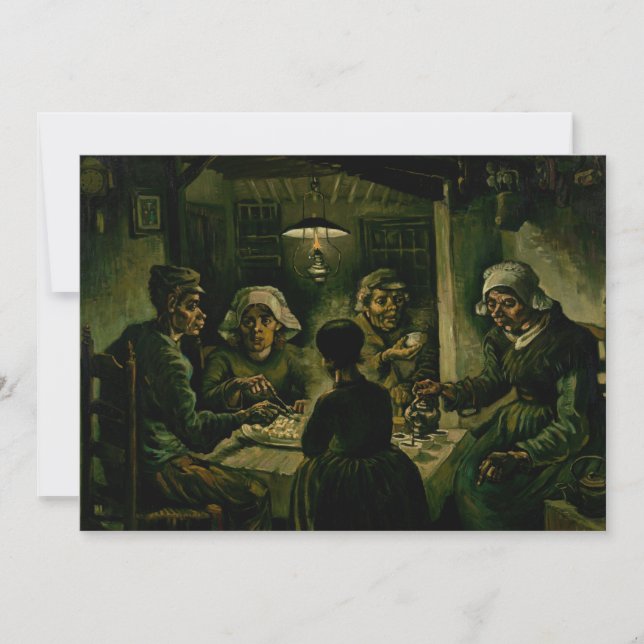 Invitación Vincent van Gogh - Los comedores de papa (Anverso)