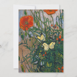 Invitación Vincent van Gogh - Mariposas y Papas