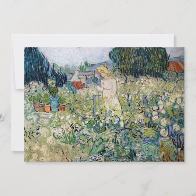 Invitación Vincent van Gogh - Miss Gachet en su jardín (Anverso)