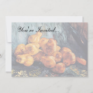 Invitación Vincent Van Gogh - Naturaleza Muerta con Peras Art