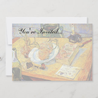 Invitación Vincent Van Gogh - Naturaleza muerta con tablero d