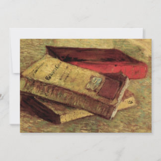 Invitación Vincent van Gogh - Naturaleza muerta con tres libr