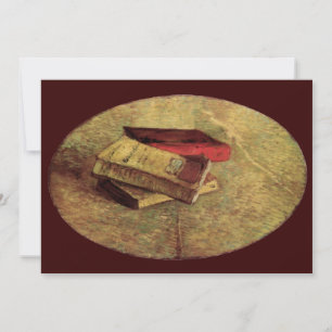 Invitación Vincent van Gogh - Naturaleza muerta con tres libr