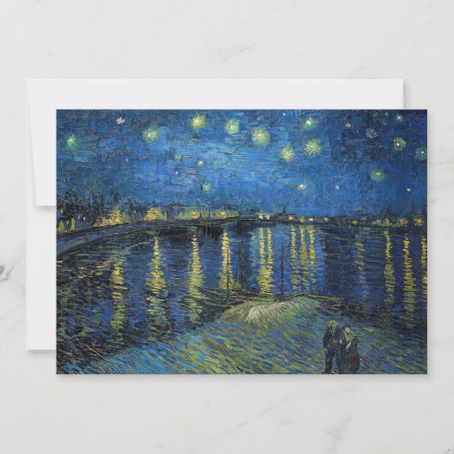 Invitación Vincent van Gogh - Noche estrellada sobre el Ródan (Anverso)