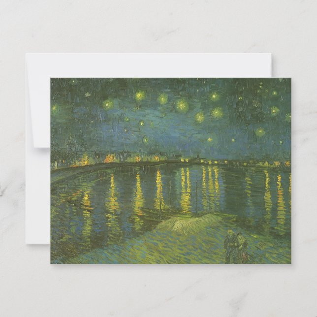 Invitación Vincent van Gogh - Noche estrellada sobre el Ródan (Anverso)