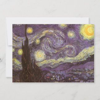 Invitación Vincent van Gogh - Noche Starry